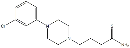 4-[4-(3-chlorophenyl)piperazin-1-yl]butanethioamide Struktur