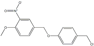 4-[4-(chloromethyl)phenoxymethyl]-1-methoxy-2-nitrobenzene Struktur