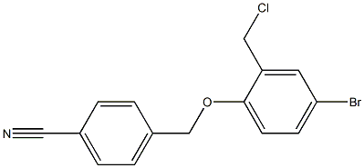 4-[4-bromo-2-(chloromethyl)phenoxymethyl]benzonitrile Struktur