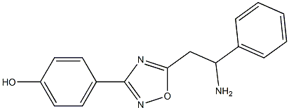 4-[5-(2-amino-2-phenylethyl)-1,2,4-oxadiazol-3-yl]phenol Struktur