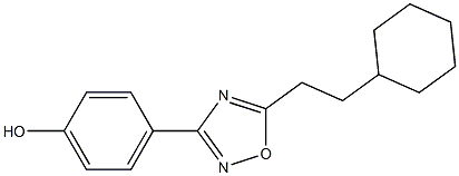 4-[5-(2-cyclohexylethyl)-1,2,4-oxadiazol-3-yl]phenol Struktur