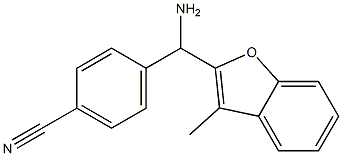 4-[amino(3-methyl-1-benzofuran-2-yl)methyl]benzonitrile Struktur