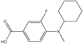 4-[cyclohexyl(methyl)amino]-3-fluorobenzoic acid Struktur