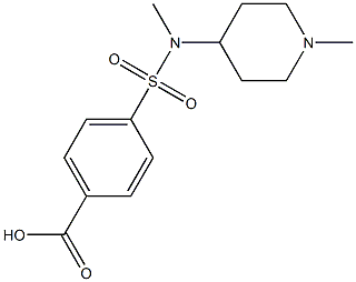 4-[methyl(1-methylpiperidin-4-yl)sulfamoyl]benzoic acid Struktur