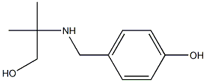 4-{[(1-hydroxy-2-methylpropan-2-yl)amino]methyl}phenol Struktur