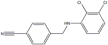 4-{[(2,3-dichlorophenyl)amino]methyl}benzonitrile Struktur