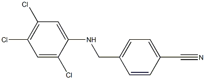 4-{[(2,4,5-trichlorophenyl)amino]methyl}benzonitrile Struktur