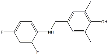 4-{[(2,4-difluorophenyl)amino]methyl}-2,6-dimethylphenol Struktur