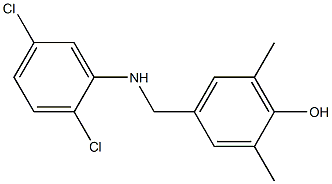 4-{[(2,5-dichlorophenyl)amino]methyl}-2,6-dimethylphenol Struktur