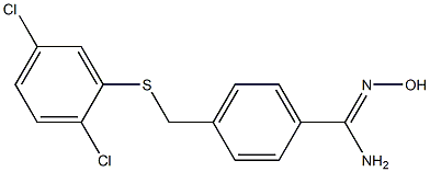 4-{[(2,5-dichlorophenyl)sulfanyl]methyl}-N'-hydroxybenzene-1-carboximidamide Struktur