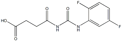 4-{[(2,5-difluorophenyl)carbamoyl]amino}-4-oxobutanoic acid Struktur