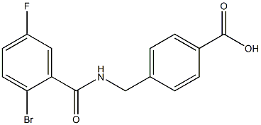 4-{[(2-bromo-5-fluorophenyl)formamido]methyl}benzoic acid Struktur