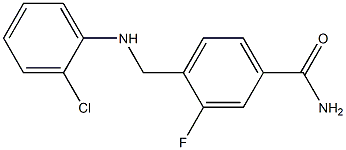 4-{[(2-chlorophenyl)amino]methyl}-3-fluorobenzamide Struktur