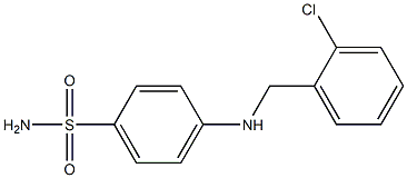 4-{[(2-chlorophenyl)methyl]amino}benzene-1-sulfonamide Struktur