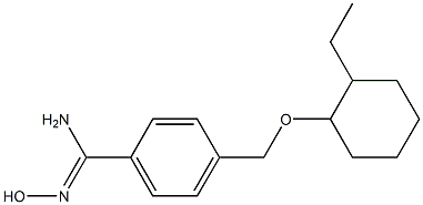 4-{[(2-ethylcyclohexyl)oxy]methyl}-N'-hydroxybenzene-1-carboximidamide Struktur