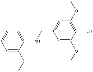 4-{[(2-ethylphenyl)amino]methyl}-2,6-dimethoxyphenol Struktur