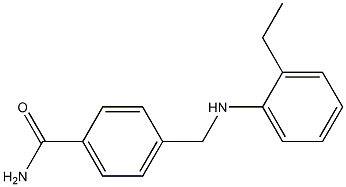 4-{[(2-ethylphenyl)amino]methyl}benzamide Struktur