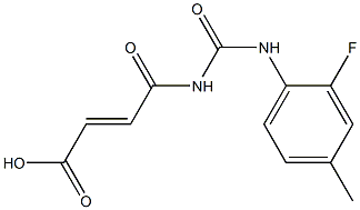 4-{[(2-fluoro-4-methylphenyl)carbamoyl]amino}-4-oxobut-2-enoic acid Struktur