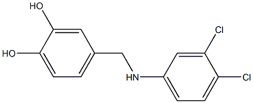 4-{[(3,4-dichlorophenyl)amino]methyl}benzene-1,2-diol Struktur