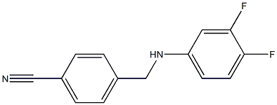 4-{[(3,4-difluorophenyl)amino]methyl}benzonitrile Struktur