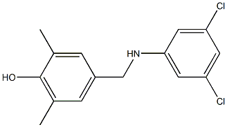 4-{[(3,5-dichlorophenyl)amino]methyl}-2,6-dimethylphenol Struktur