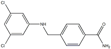 4-{[(3,5-dichlorophenyl)amino]methyl}benzamide Struktur