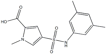 4-{[(3,5-dimethylphenyl)amino]sulfonyl}-1-methyl-1H-pyrrole-2-carboxylic acid Struktur