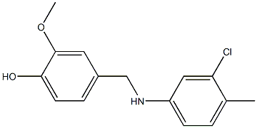 4-{[(3-chloro-4-methylphenyl)amino]methyl}-2-methoxyphenol Struktur