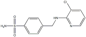 4-{[(3-chloropyridin-2-yl)amino]methyl}benzene-1-sulfonamide Struktur