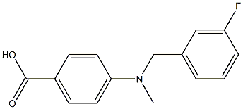 4-{[(3-fluorophenyl)methyl](methyl)amino}benzoic acid Struktur