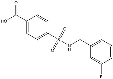 4-{[(3-fluorophenyl)methyl]sulfamoyl}benzoic acid Struktur