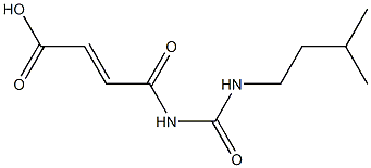 4-{[(3-methylbutyl)carbamoyl]amino}-4-oxobut-2-enoic acid Struktur