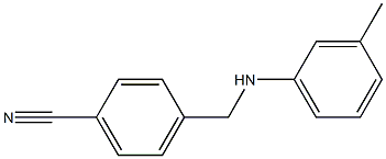 4-{[(3-methylphenyl)amino]methyl}benzonitrile Struktur