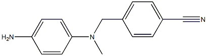 4-{[(4-aminophenyl)(methyl)amino]methyl}benzonitrile Struktur