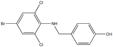 4-{[(4-bromo-2,6-dichlorophenyl)amino]methyl}phenol Struktur