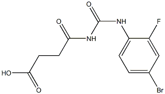 4-{[(4-bromo-2-fluorophenyl)carbamoyl]amino}-4-oxobutanoic acid Struktur