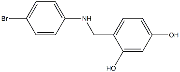 4-{[(4-bromophenyl)amino]methyl}benzene-1,3-diol Struktur