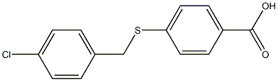 4-{[(4-chlorophenyl)methyl]sulfanyl}benzoic acid Struktur