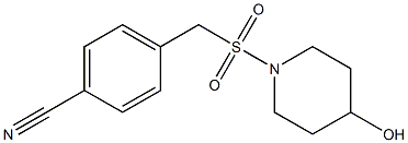 4-{[(4-hydroxypiperidine-1-)sulfonyl]methyl}benzonitrile Struktur