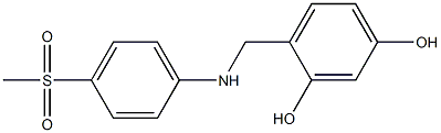 4-{[(4-methanesulfonylphenyl)amino]methyl}benzene-1,3-diol Struktur