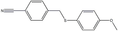 4-{[(4-methoxyphenyl)sulfanyl]methyl}benzonitrile Struktur