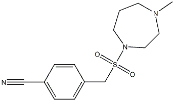 4-{[(4-methyl-1,4-diazepane-1-)sulfonyl]methyl}benzonitrile Struktur