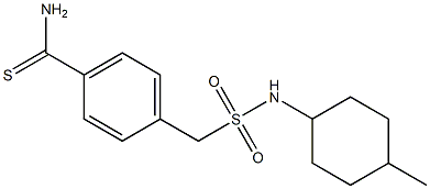 4-{[(4-methylcyclohexyl)sulfamoyl]methyl}benzene-1-carbothioamide Struktur