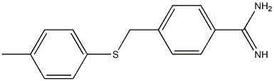 4-{[(4-methylphenyl)sulfanyl]methyl}benzene-1-carboximidamide Struktur