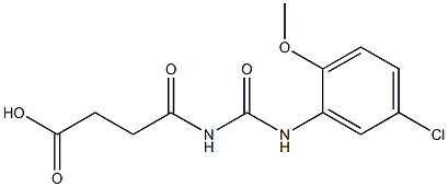 4-{[(5-chloro-2-methoxyphenyl)carbamoyl]amino}-4-oxobutanoic acid Struktur