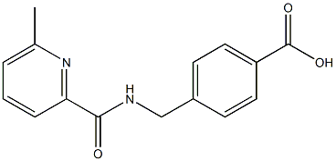 4-{[(6-methylpyridin-2-yl)formamido]methyl}benzoic acid Struktur