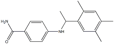 4-{[1-(2,4,5-trimethylphenyl)ethyl]amino}benzamide Struktur