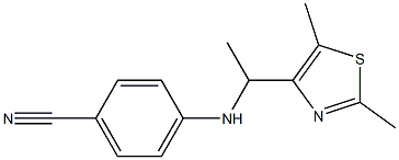 4-{[1-(2,5-dimethyl-1,3-thiazol-4-yl)ethyl]amino}benzonitrile Struktur