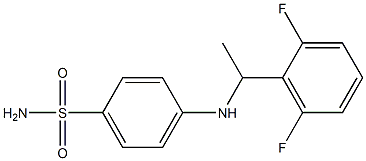 4-{[1-(2,6-difluorophenyl)ethyl]amino}benzene-1-sulfonamide Struktur