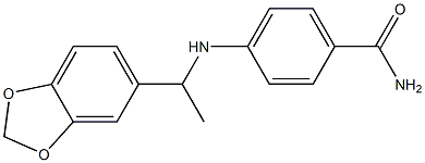 4-{[1-(2H-1,3-benzodioxol-5-yl)ethyl]amino}benzamide Struktur